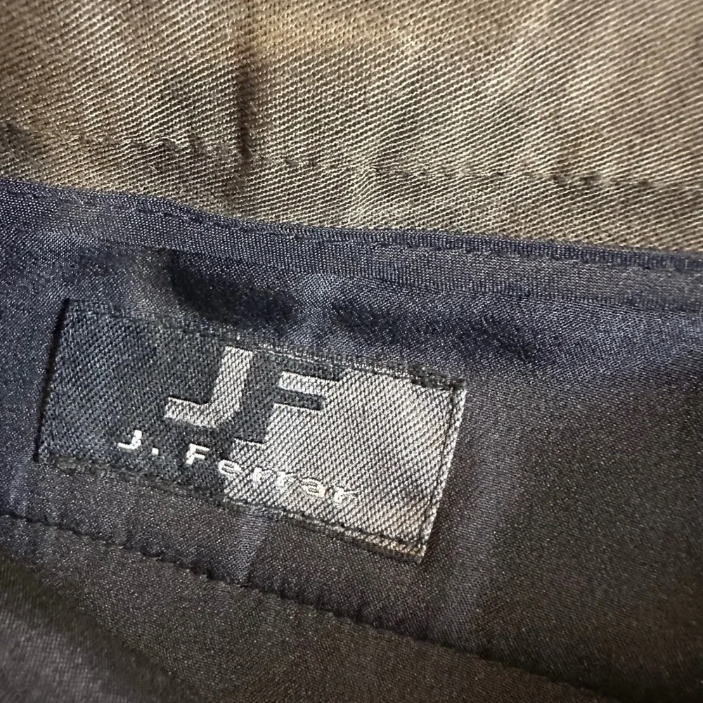 J. Ferrar Men Pleated Dress Pants Olive Brown Cuffed Straight Leg Trousers 30x32